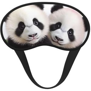Baby Panda's Slaapmasker Zacht Comfortabel Oogmasker met Verstelbare Riem Verduisterende Oogslaap Schaduw Cover voor Vrouwen Meisjes Mannen Reizen Yoga Dutje Shift Werk