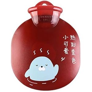 Warmwaterkruik 350 ml warmwaterflessen draagbare duurzame cartoon herbruikbare warmwaterzak warmwaterzak (rood)
