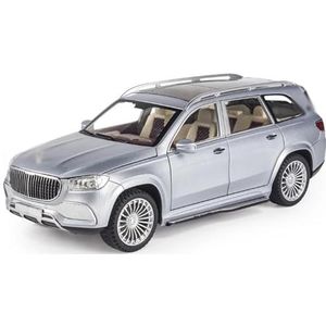 Voor GLS600 1/24 Metalen Model Auto Speelgoed Legering Diecast Simulatie Off Road Voertuigen Geluid SUV Cars Gift (Color : Gray)