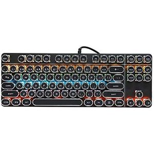 Punk mechanisch toetsenbord, gamingbord, plug & play Zeer gevoelige snelle respons voor internetcafés Zwart computeraccessoire PUBG