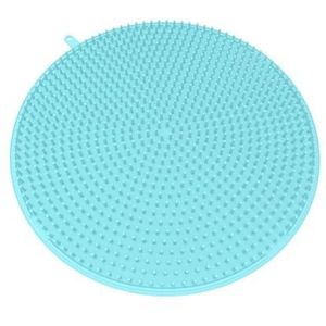 Siliconen voetenscrubber voor onder de douche, Siliconen douchevoet scrubmat met zuignappen for exfoliatie en massage, veelkleurig(Blue)