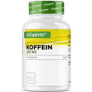 Cafeïnetabletten - 500 Tabletten - 200 mg - Veganistisch - Premium