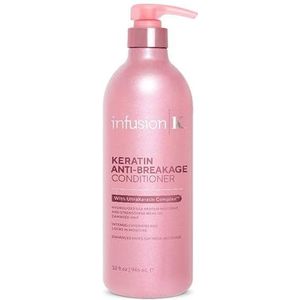 Infusion K Keratine Anti-Breuk Conditioner met UltraKeratin Complex - Hydrateert & Verbetert Zachtheid & Glans | Versterkt zwak & Beschadigd Haar | Kleurveilig | Parabenen & Sulfaat vrij (32 oz)