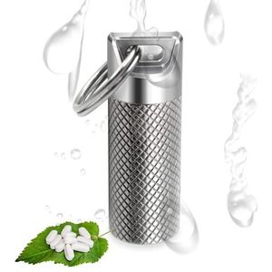 Pure Titanium Pill Case,Waterproof Medicine Box Container, For Daily Travel Outdoor Camping Emergency First Aids (Size : L)