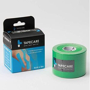 Tape Care Kinesiologie-tape, 5 m x 5 cm, Frans merk, Kinesiologie-tape, 100% katoen, waterdicht, hypoallergeen, I rood, blauw, groen, paars, geel, zwart, beige, roze