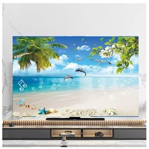 TV-hoes stofdichte tv-beschermhoes, handdoek 43 inch, 55 inch, 50 inch, 65 inch, lcd-scherm hangende hoes, universele decoratie meerdere maten tv-schermhoes