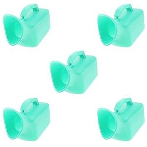 5 Set herbruikbare wasbare draagbare urinoirfles voor gehandicapte oudere vrouwen groen, 1000 ml