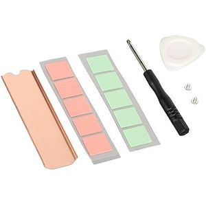 BROLEO M.2 2280 SSD Koper Heatsink, Nauwkeurige Hoge Thermische Geleidbaarheid om Kortsluitingen SSD Koper Heatsink met Silicone Thermische Pad voor PC te voorkomen