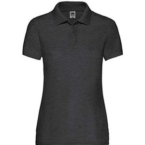 Fruit of the Loom Lady-Fit 65/35 Poloshirt voor dames, 63212, donkergrijs, gemêleerd, XXL