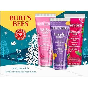 Burt's Bees Cadeauset | 3 handcrèmes in lavendel en honing, wilde roos en bessen en watermeloen en munt | 3 x 28,3 g