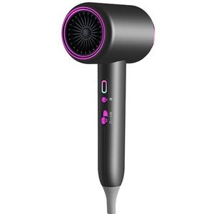 Ionische haardroger, 2000 W, anti-kroestechnologie, 3 temperaturen, kabel 1,9 m, zwart