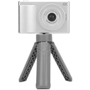 Videocamera, Autofocus Kindercamera MP3-speler 1080P Opname HD 40MP Leuke Frames met Statief voor Studenten voor Reizen (SILVER)