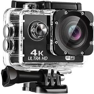 Ultra HD Actie Camera 4K/30fps WiFi 2 Inch 170D Onderwater Waterdichte Helm Video-opname Sport Camera Outdoor Camcorders (Color : Blue)