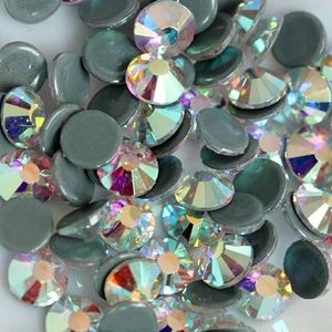 Glitter Gems SS3-SS50 Flatback Stones Clear Crystal Non Hotfix Rhinestones Nail Art Decoration Rhinestones Y0100-Crystal AB Hot Fix-SS34 7.3.0mm-288st.