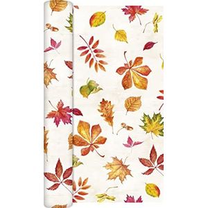 Tafelloper - Herfst - Papier op Rol - 490 cm - Met Print van Herfstbladeren