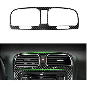 Autostyling interieur Koolstofvezel Centraal Bedieningspaneel Voor VW, Voor Golf 6 MK6, Versnellingspookframe Ontluchter, Koplampschakelaar, Asbak, Binnenhoes (Kleur : Center air Vent)