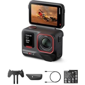 Insta360 Ace Pro 2 Standaardbundel - 8K waterdichte actiecamera met Leica ontwikkeld, 1/1,3"" sensor, dual-KI-chipsysteem, toonaangevende zwakke lichtprestaties, beste audio, flipscreen & KI-Editing