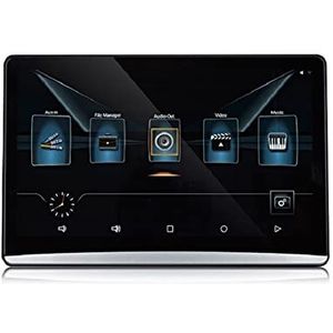 Draagbare dvd-speler voor videospelers op hoofdsteunen in auto's IPS 4K HD1080P Auto Hoofdsteun Monitor WIFI/HDMI/USB/TF/BT RAM 2GB ROM16GB Mirroring/Miracast APP Downloaden met HD-roterend scherm (C