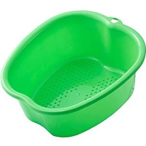 Voetbad groot plastic draagbaar voetbad spa wastafel voor teennagels en enkels groen, 37,3 x 33 x 15 cm