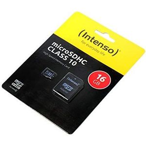 16GB geheugenkaart voor Galaxy Tab A 10.5 Wi-Fi SM-T590, microSDHC, Klasse 10, HighSpeed, met SD-adapter