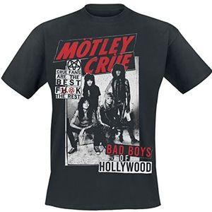 Mötley Crüe Crue Fans Punk Hollywood T-shirt zwart XL 100% katoen Band merch, Bands