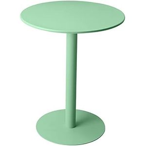 Prachtige ronde salontafel van 60 x 73 cm, kleine ronde tafel van ijzer, kleine eettafel voor huishoudelijk gebruik, melktheewinkel/café-onderhandelingstafel (Kleur: K)