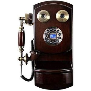 Telefoon Telefoon Thuis Muur Opknoping Decoratie Retro Telefoon Knop Wijzerplaat met Display Telefoon (B)