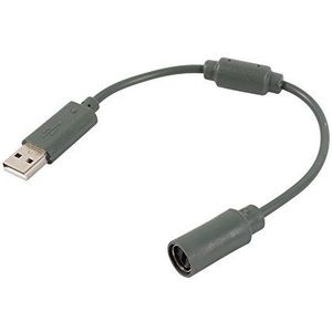Grijze USB Breakaway-adapterkabel voor XBOX360-Controller, Geschikt voor Bedrade Controller, Veilige en Strakke Verbinding