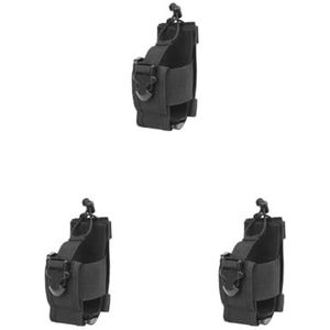 NeaxgeandX Luidsprekers Pouch Walkie-Talkie Pouch Interphone Tas Fijne Afwerking Outdoor Accessoires Jacht Benodigdheden Camping Accessoire Zwart, 3 Set van (zwart), as description