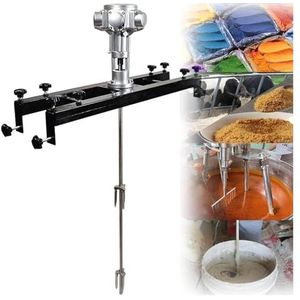 Tanks pneumatische roerder, mengkraan voor lakken met luchtroerder, opklapbare propeller, stationair toerental: 0 ~ 2500 omw/min, voor het schudden van licht viskeuze materialen (3 cilinders)