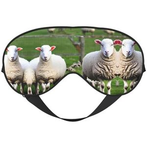 Schapen en lammerenprint, uniseks, ultrazacht, lichtblokkerend oogmasker voor optimaal comfort en slaap