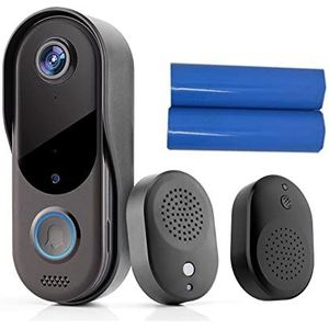 Video Doorbell Smart Home Deurbel Video Intercom Deurbel Camera Outdoor Draadloze Beveiliging Deurbel Camera Nachtzicht(1 Doorbellx 2 Chime)