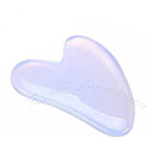 Guasha steen jade bord stenen schraper voor gezicht hals rug lichaam 1 stuk (kleur: opaliet)