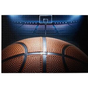 Basketbal Arena Puzzel 1000 stukjes houten puzzel familiespel wanddecoratie