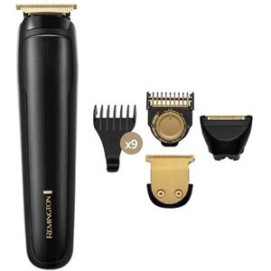 Remington T-serie tondeuse en baardtrimset voor heren, draadloze professionele verzorgingsset met 11 hulpstukken, MB7050, zwart