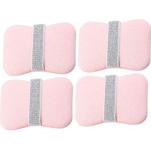 Dubbelzijdige Badschuimzak, 2-in-1 Exfoliërende Zeep, Dubbelzijdige Exfoliërende Mesh-zak Met Handvat, Draagbare, Leuke Zeep, Gezichtsreiniger, Spons(Pink*4)