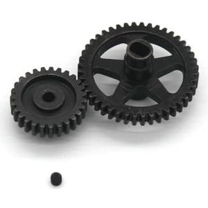 For WLtoys 144001 144002 144010 124016 124017 124018 124019 RC afstandsbediening voertuig metalen accessoires staal reducer grote versnelling(WHITE)