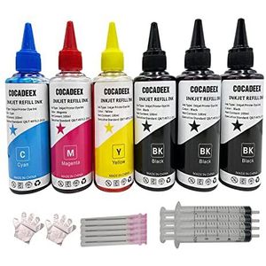 COCADEEX 600 ml inkt navulkit compatibel met HP Canon Brother Epson Lexmark Desktop Inkjet Printers
