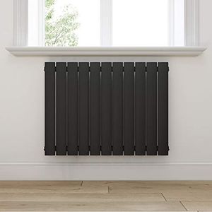 ELEGANT Design radiator, 630 x 847 mm, eenlaags badkamer/woonkamer, zijaansluiting, antraciet, platte radiator, badkamerradiator