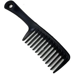 DieffematicSZ kam Big Tooth Comb Roll Hair Comb Plastic Comb Is Not Easy To Break Plastic Household Comb Matte Texture Comb (Color : Schwarz)
