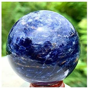 Natuurlijke blauwe marmeren bal kristallen bal energie genezing woondecoratie genezing kristal (maat : 650-700g)