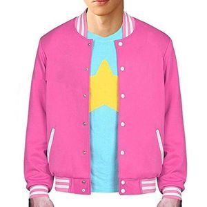 Unisex Steven Universe Cosplay Baseball Jacket Uniform voor Dames Heren, Roze Pullover Sweatshirt Sportkleding Streetwear Mode Blouse Tshirt