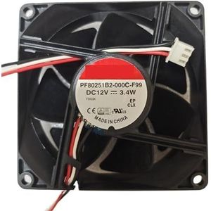 Voor SUNON PF80251B2-000C-F99 DC 12V 3,4W 80x80x25mm 3-draads serverkoelventilator