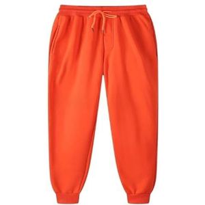 Performance Heren, Unisex Trainingsbroek Heren Soft Touch Loungewear Joggingbroek Joggers Jogbroek (Color : Orange, Size : XL)