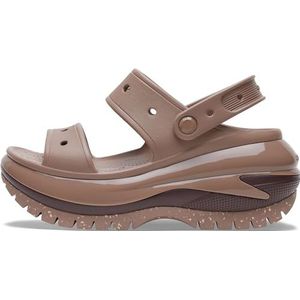 Crocs Klassieke Mega Crush sandalen | Plateausandalen met hak voor volwassenen, uniseks, Latte, 22.0 cm