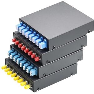 8-poorts blauw/groene vezelpatchpaneel Desktop Pigtail Optische vezelaansluitdoos met SC FC LC Pigtail(8 Core SC blue SM)