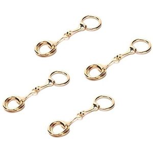 CAJHFIZHANGU 4 stuks Sjaal Ring Driehoek Horsebit Dubbele Snaffle Bit Mode Metalen Ronde Cirkel Clip Gesp voor Vrouwen