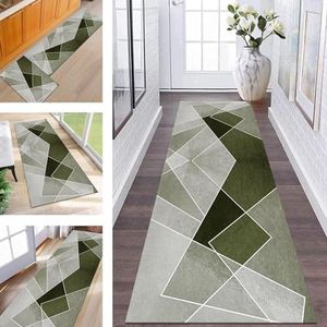 Tapijtloper Vloerkleed Keukenloper Wasbaar Antislip Keukentapijt Lopers Groen Wit Hal Keuken gang woonkamer 80X200CM Tapijtmatten Antislip Runner slaapkamer vloermat per meter Tapijten Deurmatten