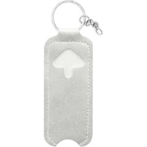 ESTCNK Pu Leer Chapstick Pouch Sleutelhangers Lipstick Lipgloss Tas Sleutelhanger Houder, Grijs, As detailed description