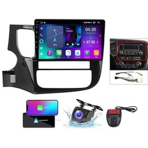Android 13 GPS-Autoradio voor Mitsubishi Outlander 3 2012-2018 9 inch Touchscreen met Bluetooth/SWC/FM RDS DAB+ Radio/Carplay Android Auto/DSP Video Stereo Speler + DVR Achtercamera(A,NF-2)